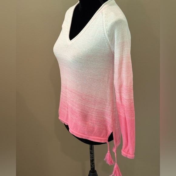 Women’s LILLY PULITZER Jody V-Neck Sweater HAVANA- PINK MARLED OMBRE. Size XS - Picture 8 of 15